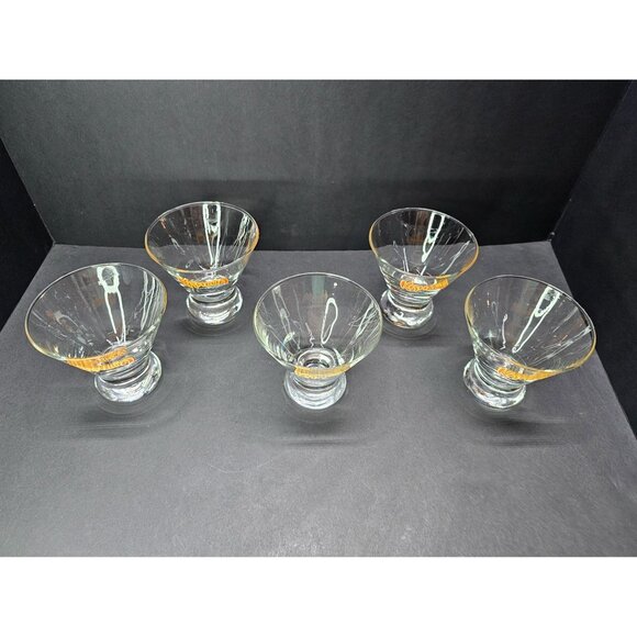 Kahlua Liqueur Cocktail Glasses The Everyday Exotic Cone Shape - Set of 5 - Picture 2 of 4